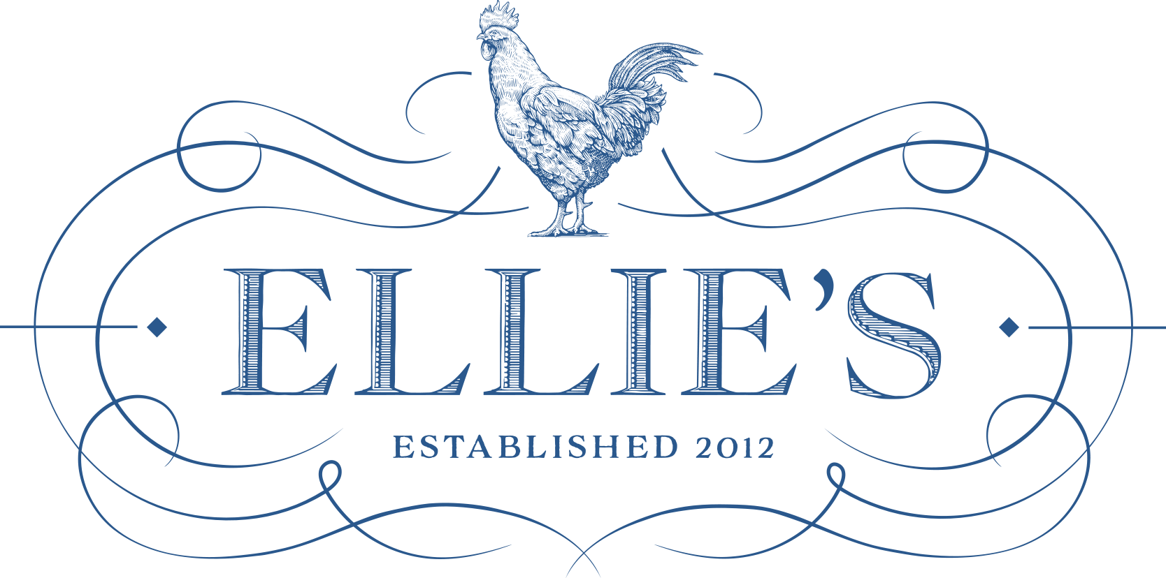 Serif font example: Ellie's Bakery logo
