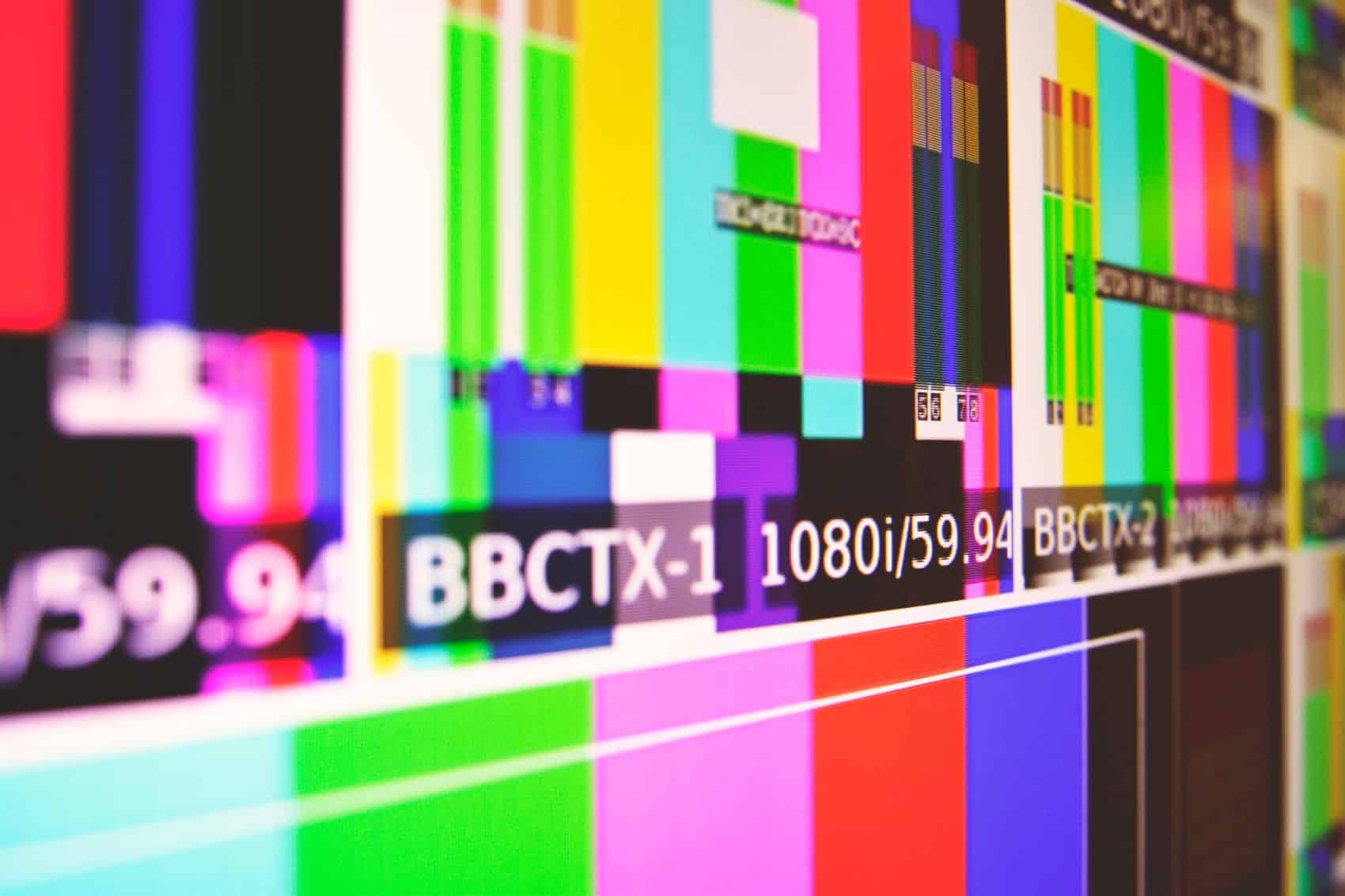 RGB color mix on a TV screen